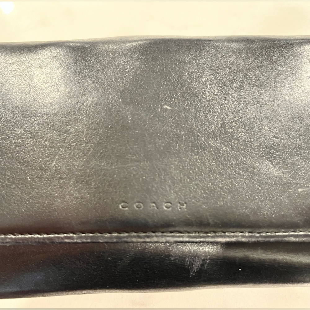 Black leather Coach Wallet